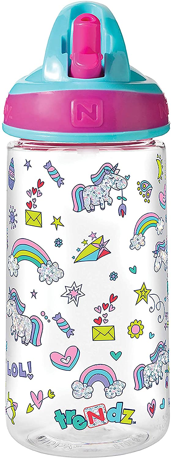 Nuby Water Bottle | Flip It Unicorn | 540 ml | 18 months plus
