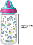 Nuby Water Bottle | Flip It Unicorn | 540 ml | 18 months plus